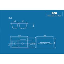 ULGRAN U-200  Двухсекционная мойка с отверстием под смеситель