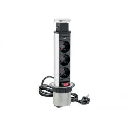 Блок розеток вертикальный  3х16А (285х72х72) .серебро (11,103,08,012)