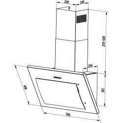 LEX MIKA GS 600 BLACK  наклонная кухонная вытяжка, шт