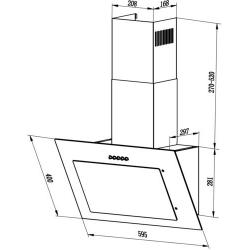 LEX MIKA G 600 WHITE  наклонная кухонная вытяжка, шт