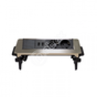 Блок розеток 47 2 секции Серый металлик полуавтоматический 2 USB, шт