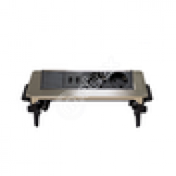 Блок розеток 47 2 секции Серый металлик полуавтоматический 2 USB, шт