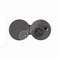 Блок розеток 51  Ø 80 мм 1 секция 2 USB с беспроводной зарядкой Серебро+черный, шт