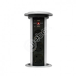 Блок розеток LK Ø 90 мм 3 секции 2 USB автоматический , шт