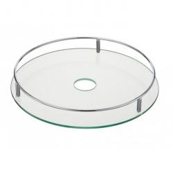 Полка стеклянная с рейлингом PTJ016-42A ALBA 360х40мм