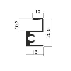 ПРОФИЛЬ ГОРИЗОНТАЛЬНЫЙ ВЕРХНИЙ MS 215